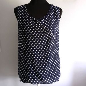 Papaya top  blouse  girls. Size Large asymmetric sleeveless polyester New